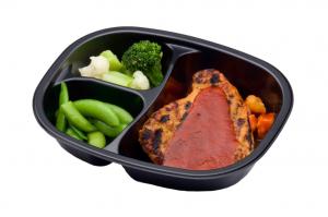 Golden Gourmet Charbroiled Pork Patty Mashed Potatoes with Mushroom Gravy, 12 Ounce - 20 per case.