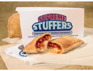 J And J Snack Supreme Stuffers Pizza With Serving Sleeve (5 OZ, 48 Per Case)
