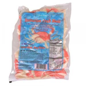 King and Prince Mrs.Fridays Imitation Crab Meat, 2 Pound12 per case.