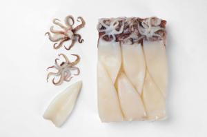 Pana Pesca Fully Cleaned Squid Tubes and Tentacles, 2.5 Pound --