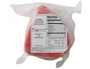 Frozen Seafood Boneless Skinless Ahi Tuna Steak, 10 Pound - 1 each.