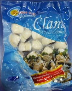 Golden Sun Shell On White Clam, 1 Pound - 10 per case.