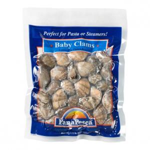 Pana Pesca Whole Shell Baby Clam, 8 Ounce - 20 per case.
