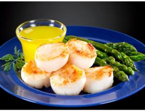 Frozen Seafood Premium 10 to 20 Count Dry Sea Scallops, 5 Pound - 2 per case.