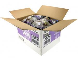 Seamazz 26/30 Peeled and Deveined Tail On Raw White Shrimp, 2 Pound - 10 per case.
