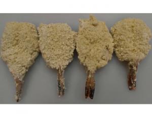 Captain Morgan Clean Tail Butterfly Breaded Shrimp - 144 per case.