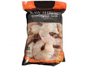 Frozen Seafood Tail On Raw Shrimp, 2 Pound - 5 per case.