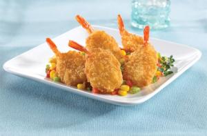 King and Prince Clean Tail Breaded Butterfly Shrimp - 12/15, 3 Pound - 4 per case.