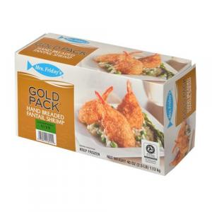 King And Prince Mrs.Fridays Breaded Fantail Shrimp - U/15 (2.5 lbs, 6 Per Case)