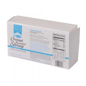 King and Prince Round Coconut Breaded Shrimp - 16/20, 2.5 Pound4 per case.