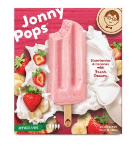 Jonnypops Smoothie Pops Strawberry Banana & Creme 4 Each - (Pack Of 6)