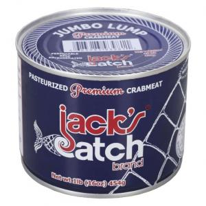 Jacks Catch Premium Jumbo Lump Crab, 12 One Pound Cans
