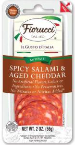 Fiorucci Foods Fiorucci Spicy Salami With Aged Cheddar, 6X2Oz./Pack (Pack Of 6)