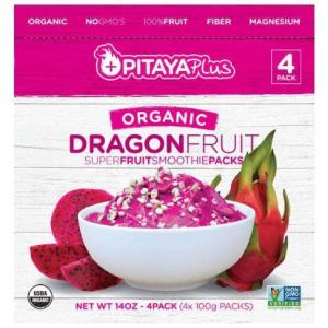 Pitaya Plus Organic Dragon Fruit Smoothie Packs 14Oz (Pack Of 8)