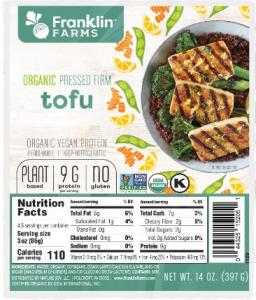 Franklin Farms Firm Pressed Tofu Vacuum Pack 14Oz (Pack Of 6)
