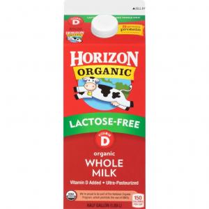 Horizon Organic Lactose-Free Vitamin D Organic Whole Milk 64Fl Oz (Pack Of 6)