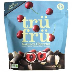 Tru Fru Grab & Share Hyper-Chilled Whole Cherries Immersed In White & Dark Chocolate 8 Oz (Pack of 6)