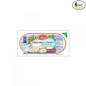 Galbani Fresh Mozzarella Thin Sliced Log 16 Oz (Pack of 6)