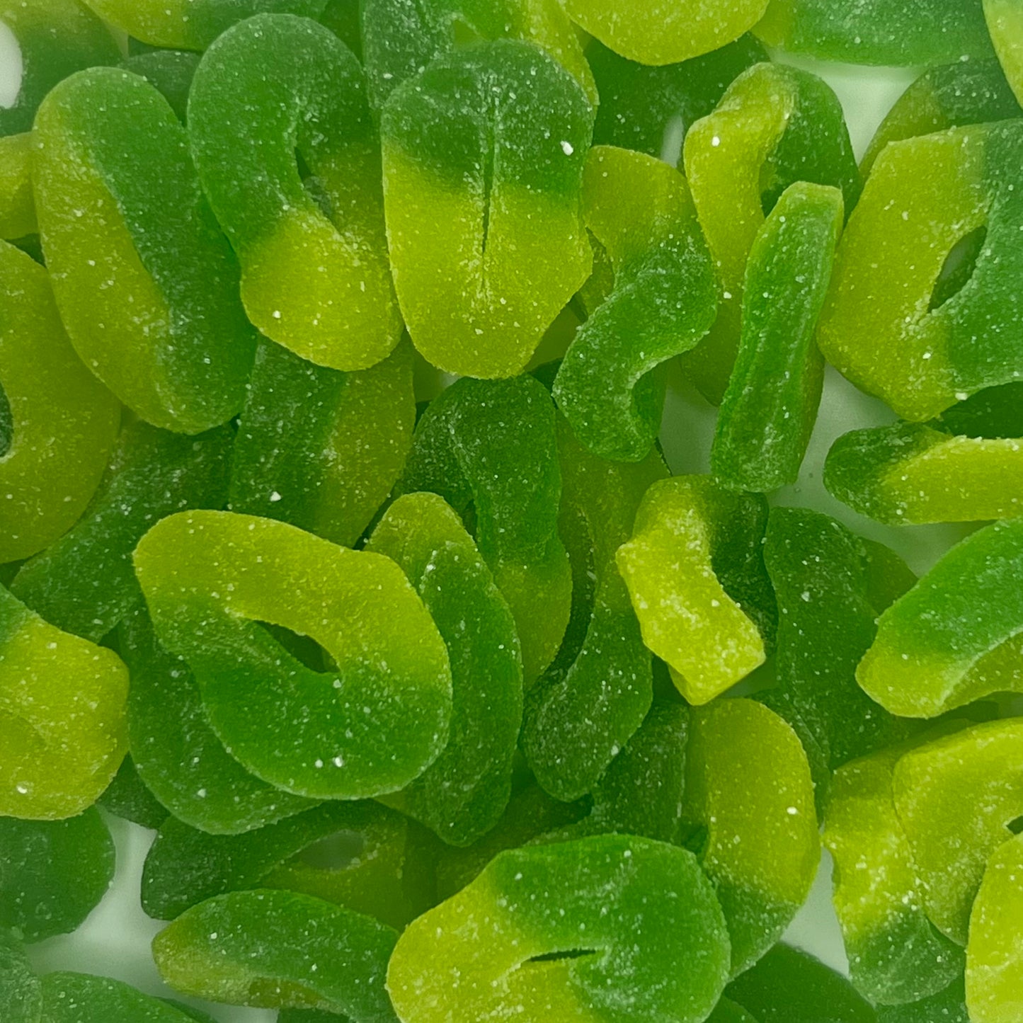 Raindrop Gummy Rings Green Apple 5lb Bag