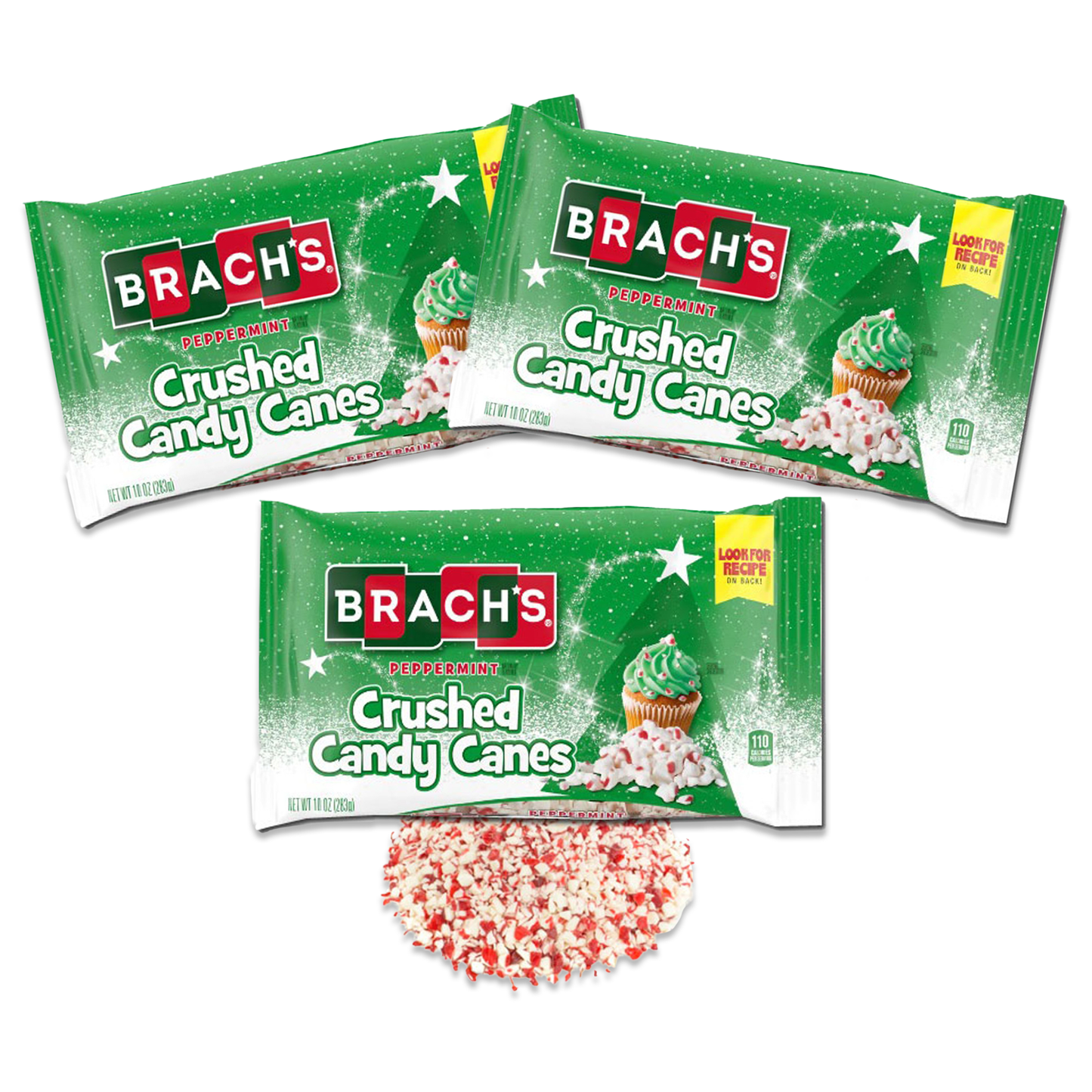 Brachs Peppermint Crushed Candy Canes Pack of 3