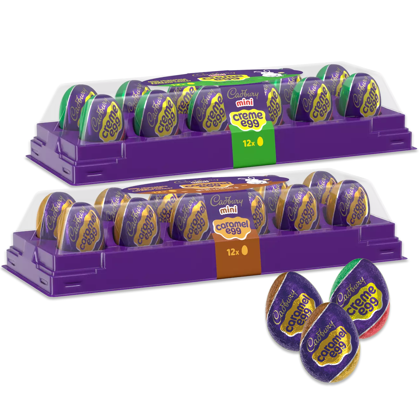 Cadbury Creme Eggs Bulk 24 Pack- Creme and Caramel 12 Eggs of Each (Pack of 24 Eggs or 2 Boxes) 12 Cadbury Caramel Eggs and 12 Creme Cadbury Chocolate Eggs. Chocolate Easter Eggs Cadbury, Cadbury Candy Eggs, Cadbury Easter Eggs