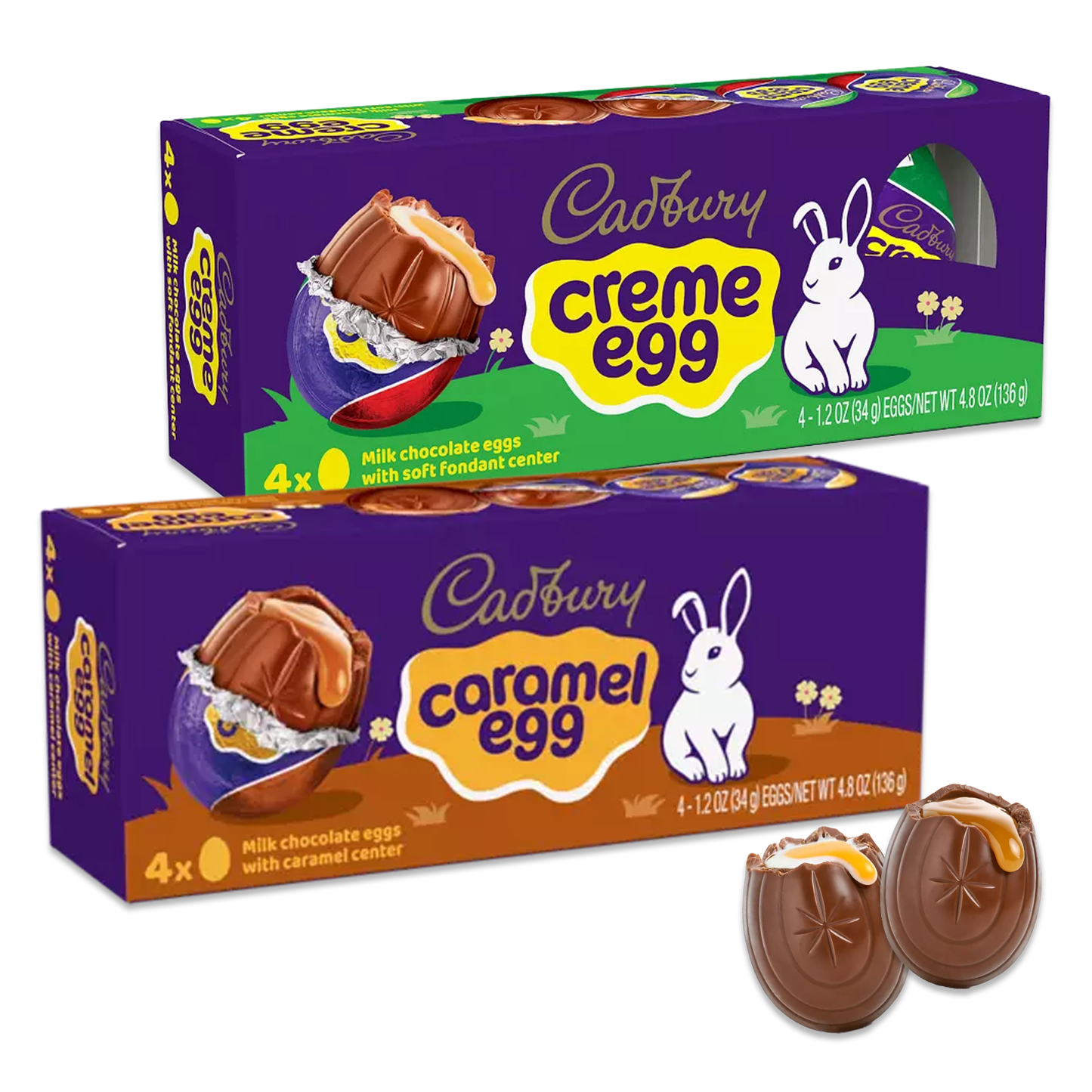 Cadbury Creme Eggs Bulk 8 Pack- 4 Cadbury Caramel Eggs and 4 Creme Cadbury Chocolate Eggs. Chocolate Easter Eggs Cadbury, Cadbury Candy Eggs, Cadbury Easter Eggs
