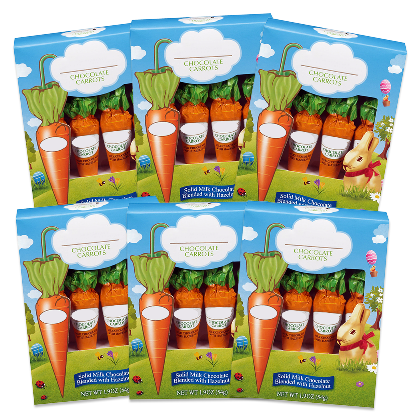 Lindt Carrots 1.9oz 4 Carrots (Pack of 6) Total of 24 carrots