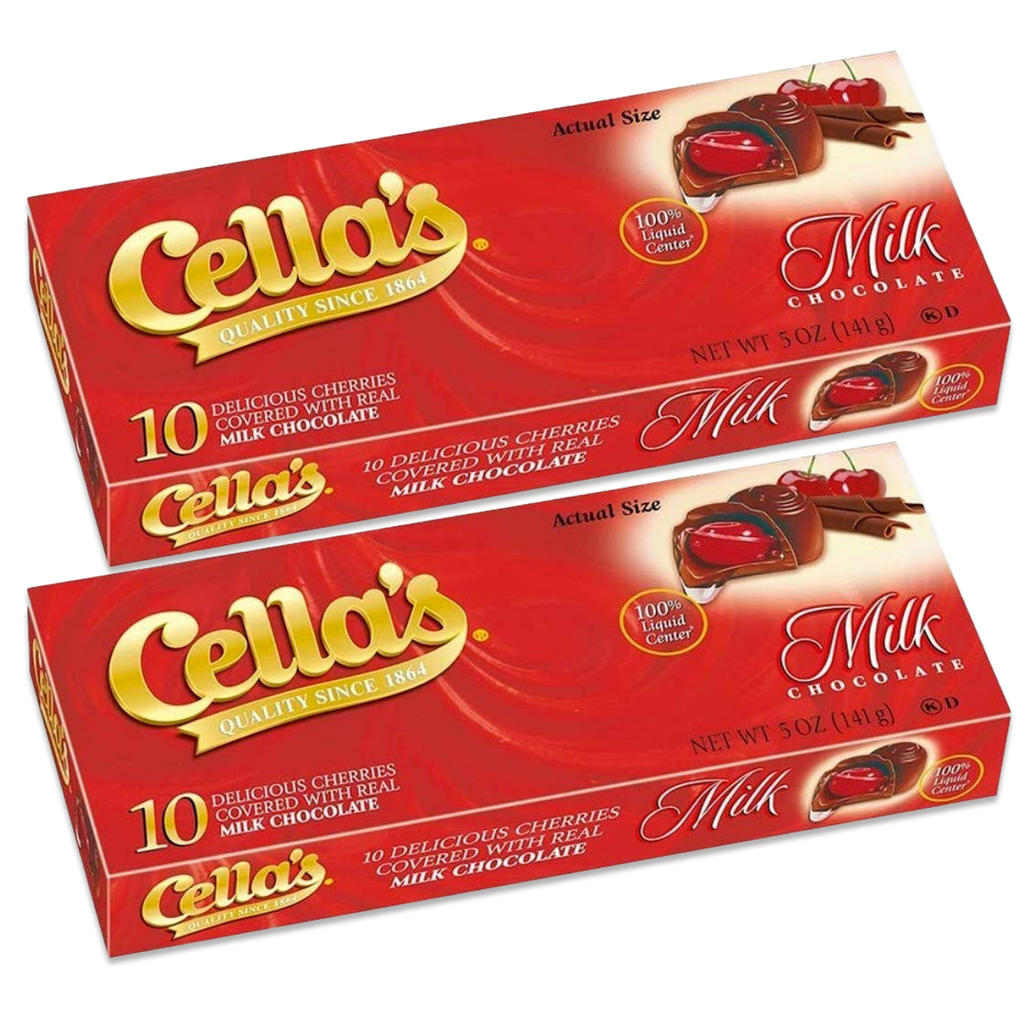 Cella's Milk Chocolate 16ct Pack of 2 (32 cherries Total)