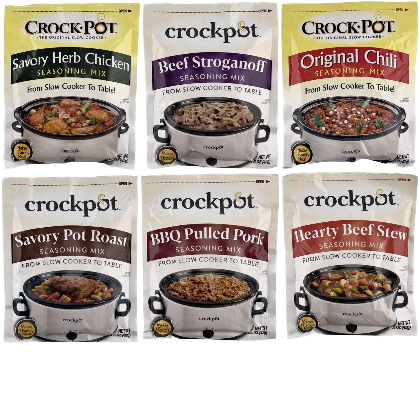 Crock Pot Seasoning Variety 6 Pack