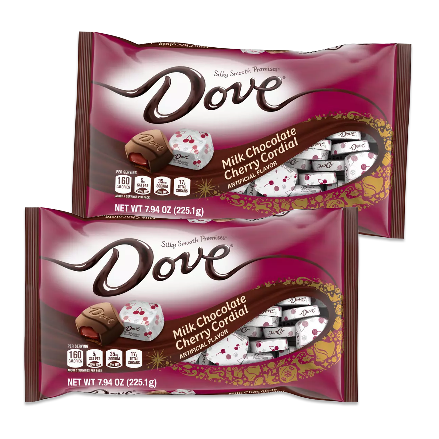 Dove Milk Chocolate Cherry Cordial Promises 2 Pack. Milk Chocolate Cherry Cordials, Valentines Candy Dove, Dove Candy