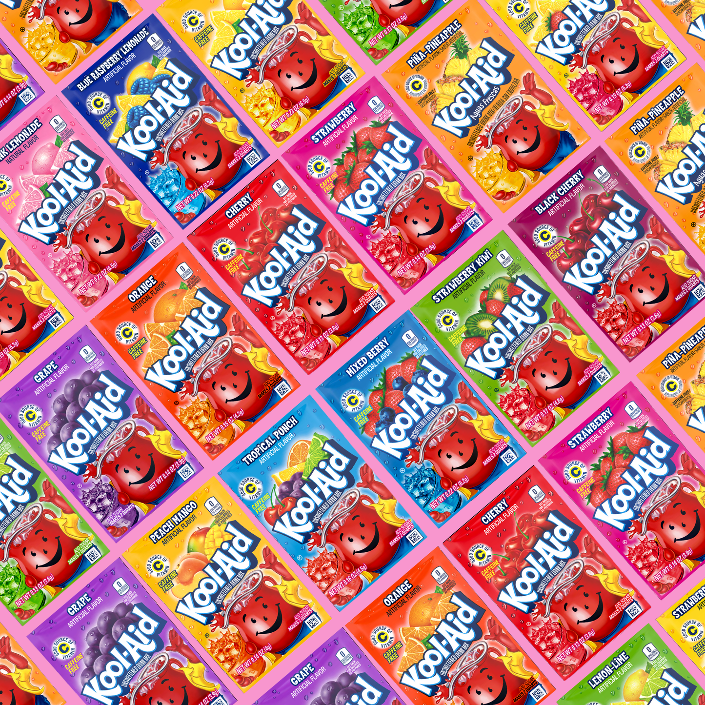 Kool Aid Variety Pack 15 Flavors 3 of Each Flavor Total of 45 Packets