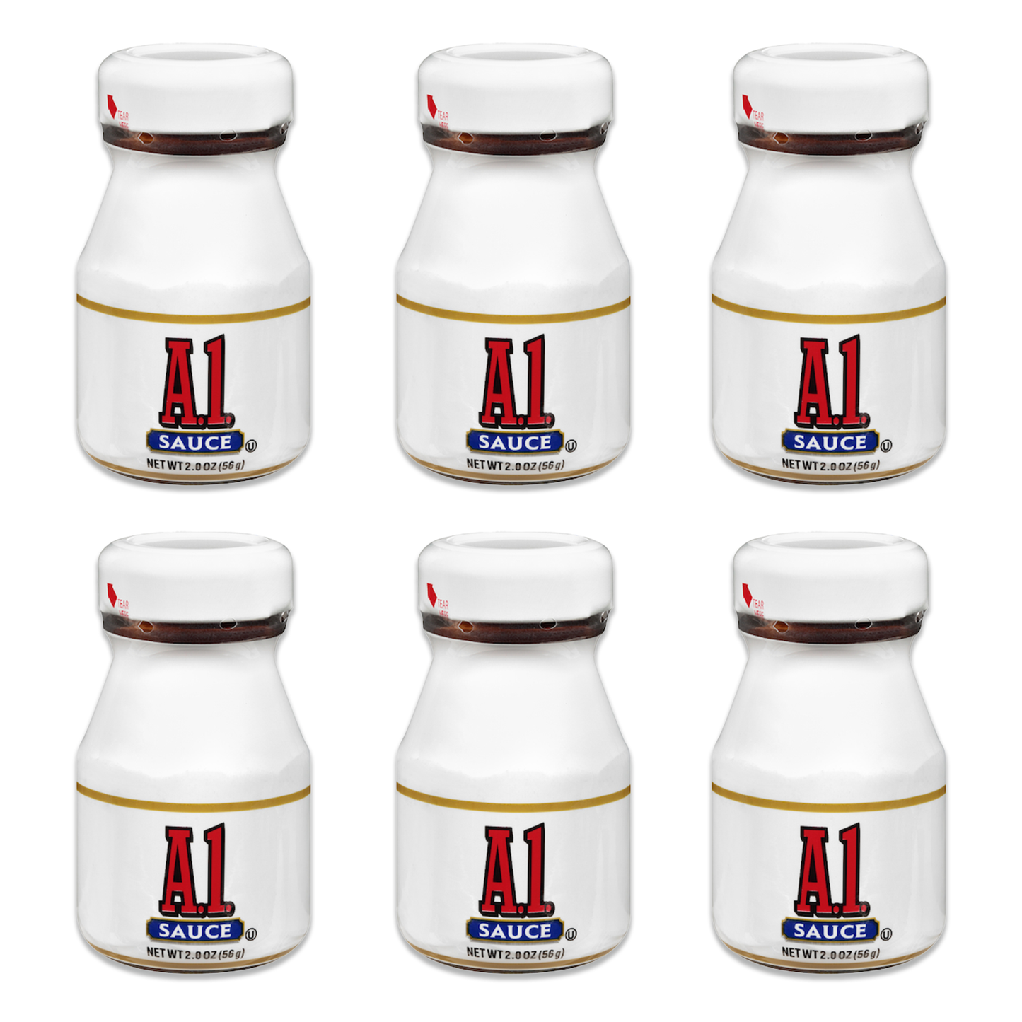 A1 Mini Steak Sauce Bottles 2oz (Pack fo 6)