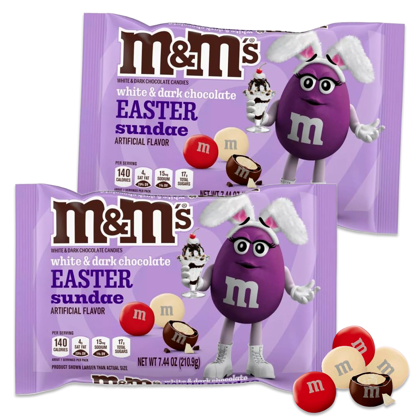 Easter M&Ms Sundae 2 Pack. White Chocolate M&Ms and Dark Chocolate M&Ms, White M&Ms Bulk Candy, M&M White Chocolate, Easter M&M, Easter Candy M&Ms, MM Candy, M&Ms Candy Bulk