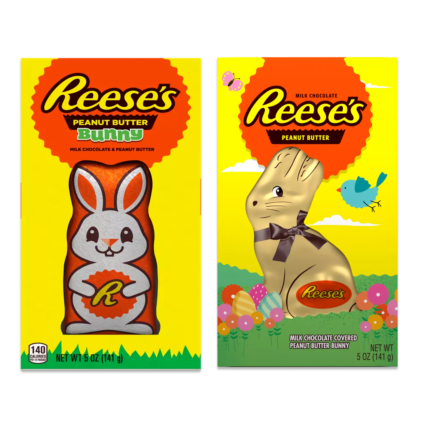 Reese's Bunny Variety Pack of Bunnies 5oz (Pack of 2). Easter Candy Reese Chocolate Easter Bunny Bulk 2 Pack. Easter Reeces, Easter Hershey Chocolate Easter Bunny Candy, Easter Bunny Boxes 2 x 5oz.