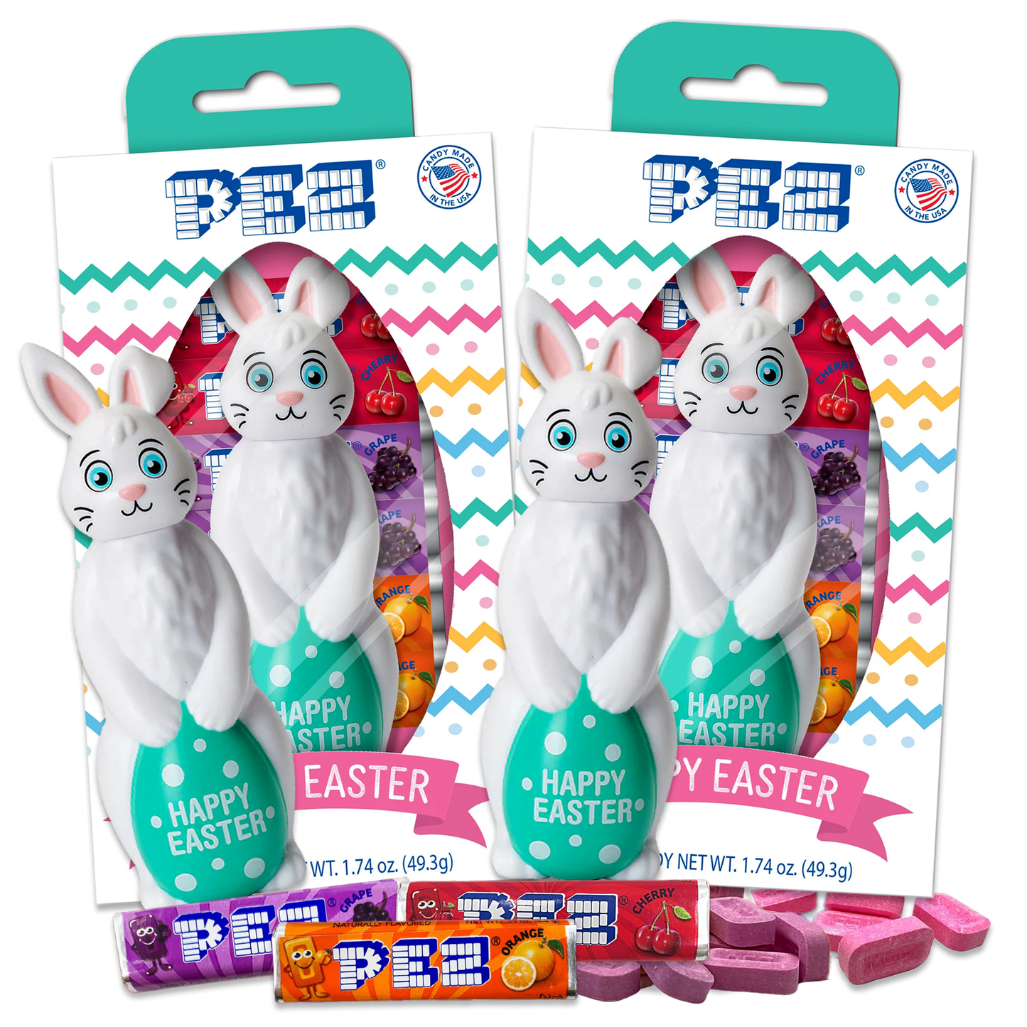 Bunny Easter Pez Candy Dispenser 2 Pack. Bunny Pez Dispenser, Easter Pez Dispensers Bulk, Bulk Pez Dispensers, Easter Candy Tubes, Easter Candies Bulk, Easter Basket Candy.