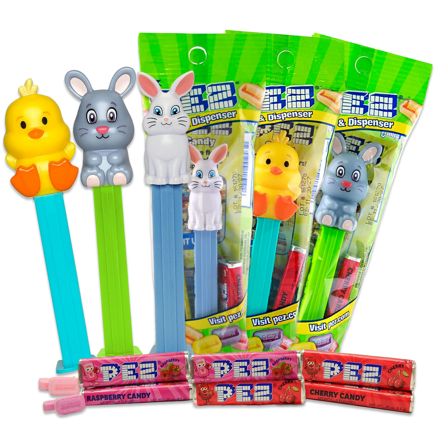 Easter Pez Candy Dispenser 3 Pack. Pez Dispensers Bulk, Easter Basket Candy, Bunny Pez Dispenser, Easter Candy Pez, Easter Basket Candy Bulk