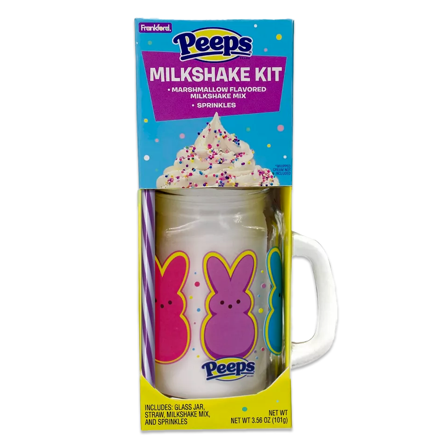 Peeps Milkshake Kit and Peeps Easter Candy Tube with Marshmallow Flavored Hard Candies. Easter Peeps Marshmallow Candy, Easter Candy Tubes, Easter Candies Bulk, Easter Basket Candy.