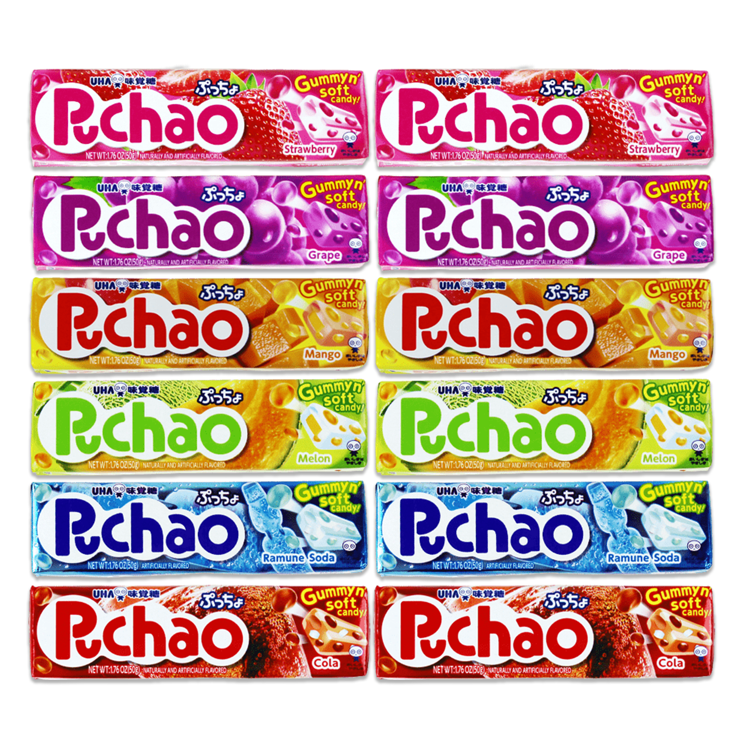 Puchao Stick Variety Pack 6 Flavors 2 of Each (Total of 12)