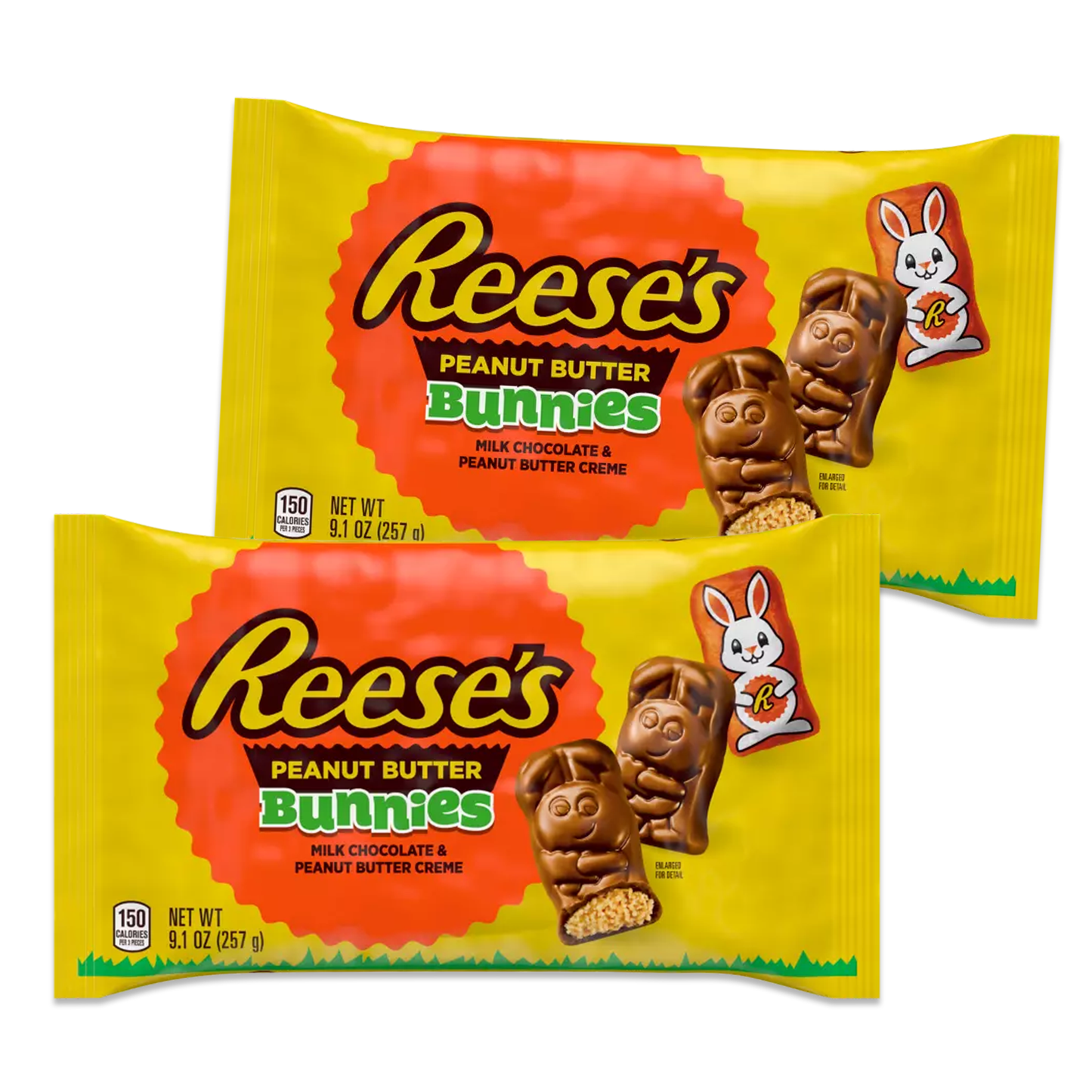 Reese's Peanut Butter Bunny Candy Bulk 9.1oz Bag (Pack of 2). Easter Candy Reeses, Reeces, Reese's, Chocolate Reeses Bunnies.