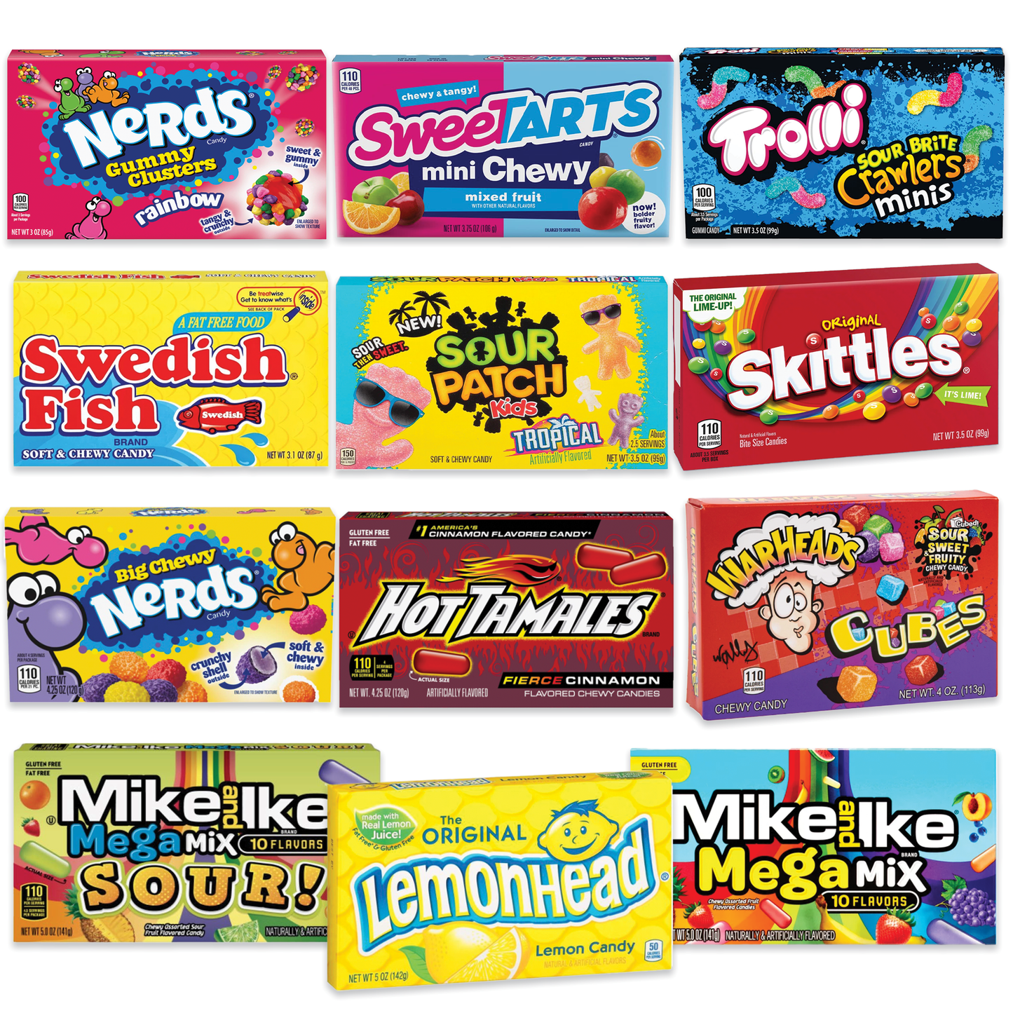Movie Theater Candy Box Variety 12 Pack. Movie Candy, Mike and Ike Candy Bulk, Movie Theater Box Candy, Boxed Candy, Movie Candy Boxes Variety Pack Bulk