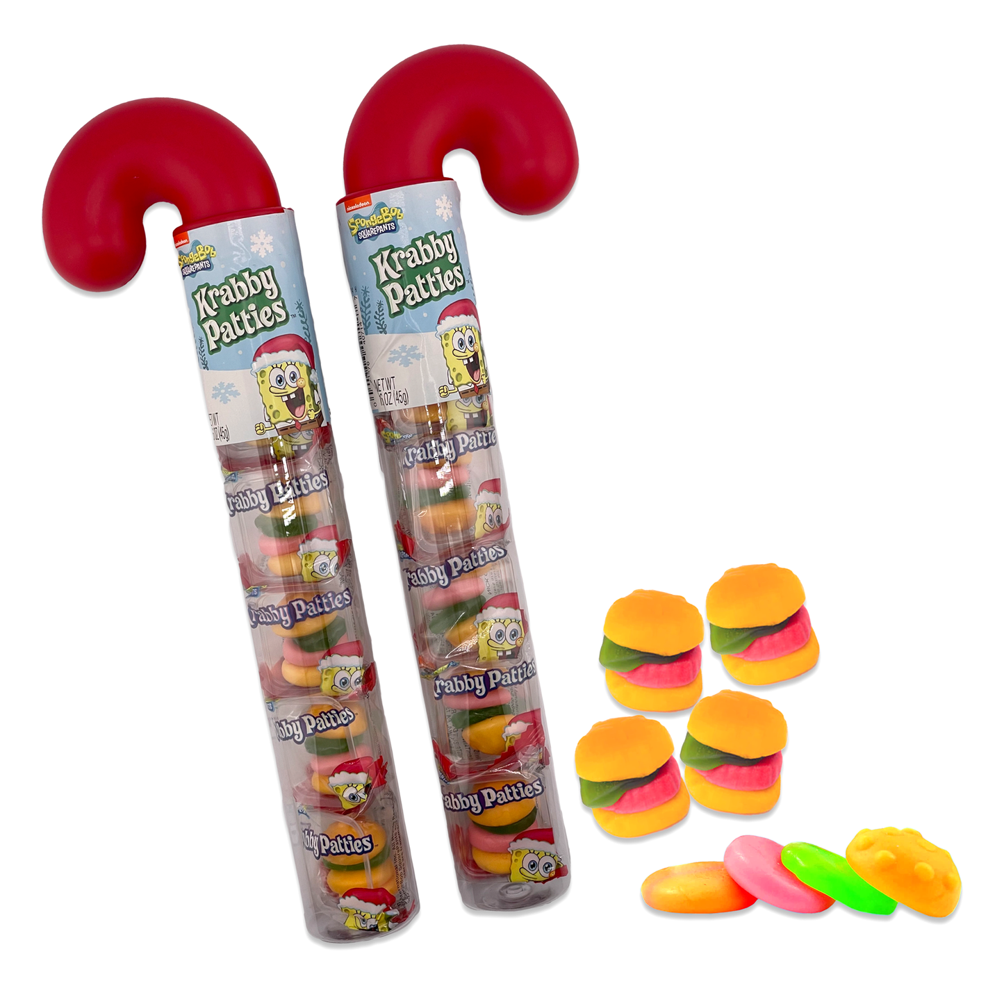 Krabbi Patty Candy Cane Tube Pack of 2