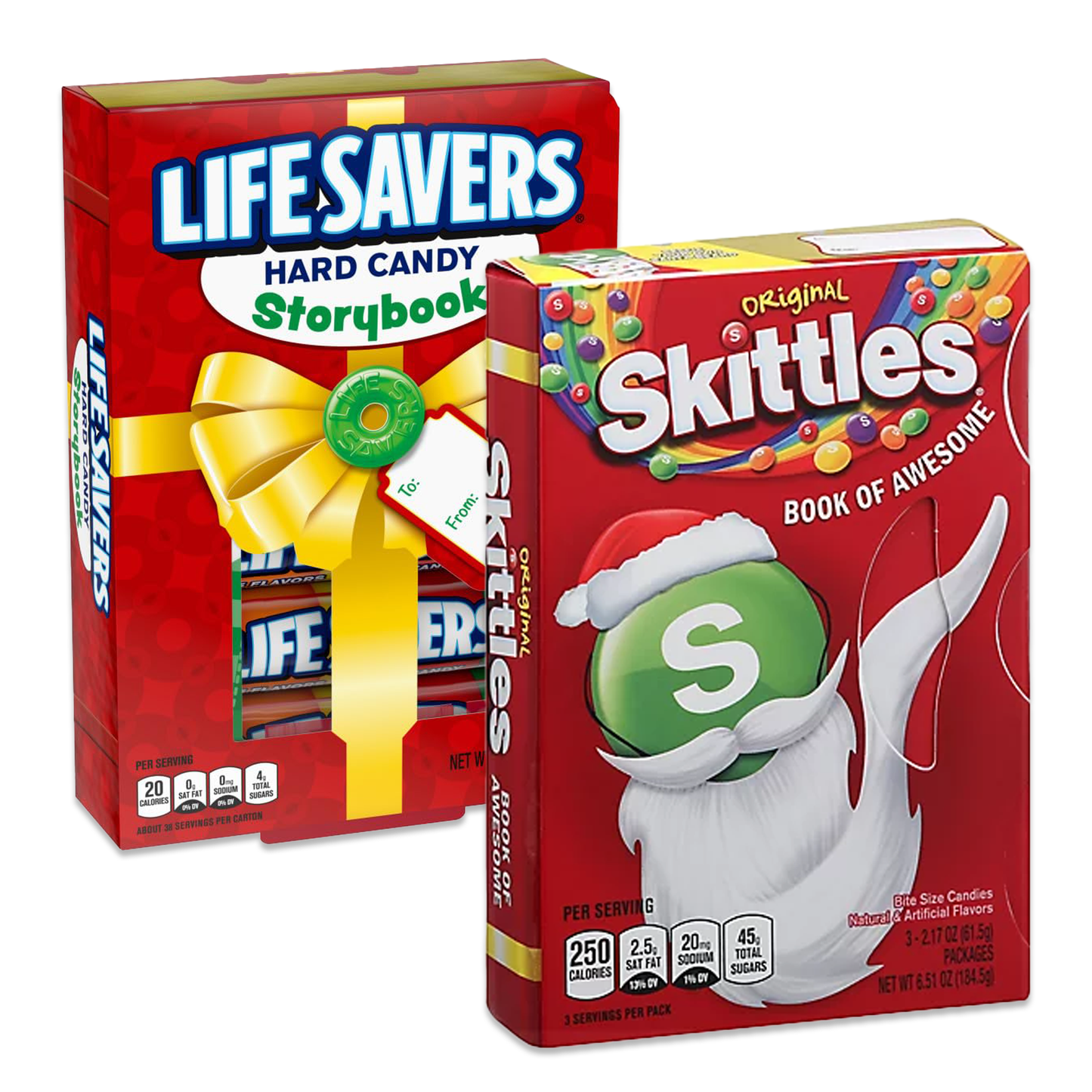 Life Savers & Skittles Storybook Variety Pack - Christmas Candy Bundle (2 Books)