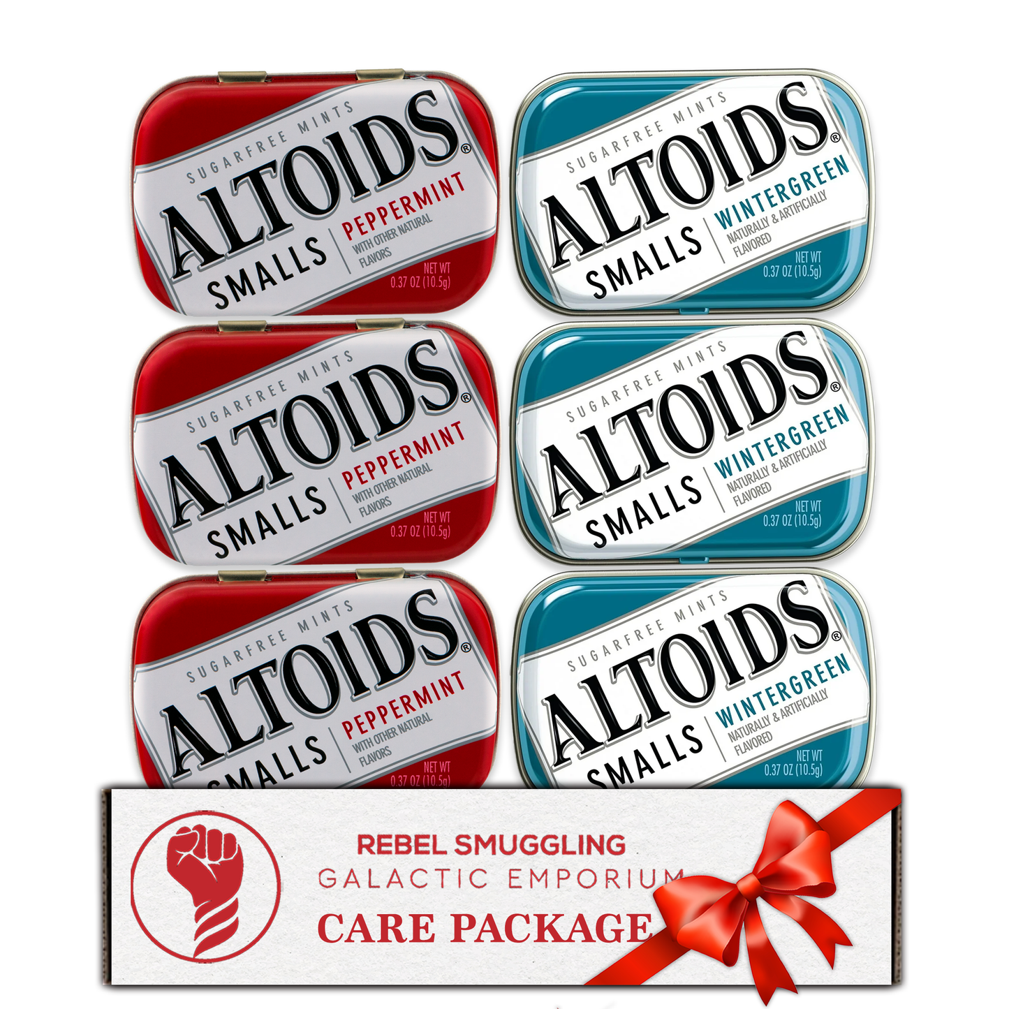 Altoids Smalls Variety Pack - 6 Mini Tins Sugar Free Breath Mints (Peppermint & Wintergreen)