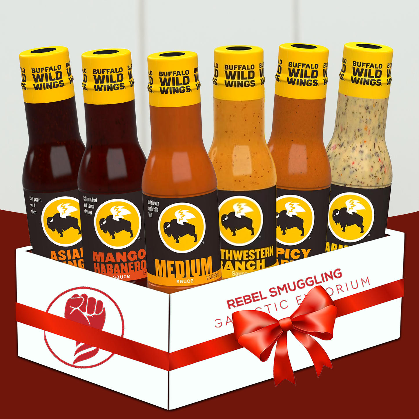 Buffalo Wild Wings Sauce Variety Pack - 6 Signature Flavors (12oz Bottles)