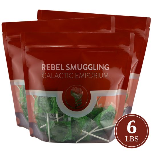 Caramel Apple Lollipops Bulk 3 x 2LB Bags by Rebel Smuggling Galactic Emporium (Total of 6lbs)