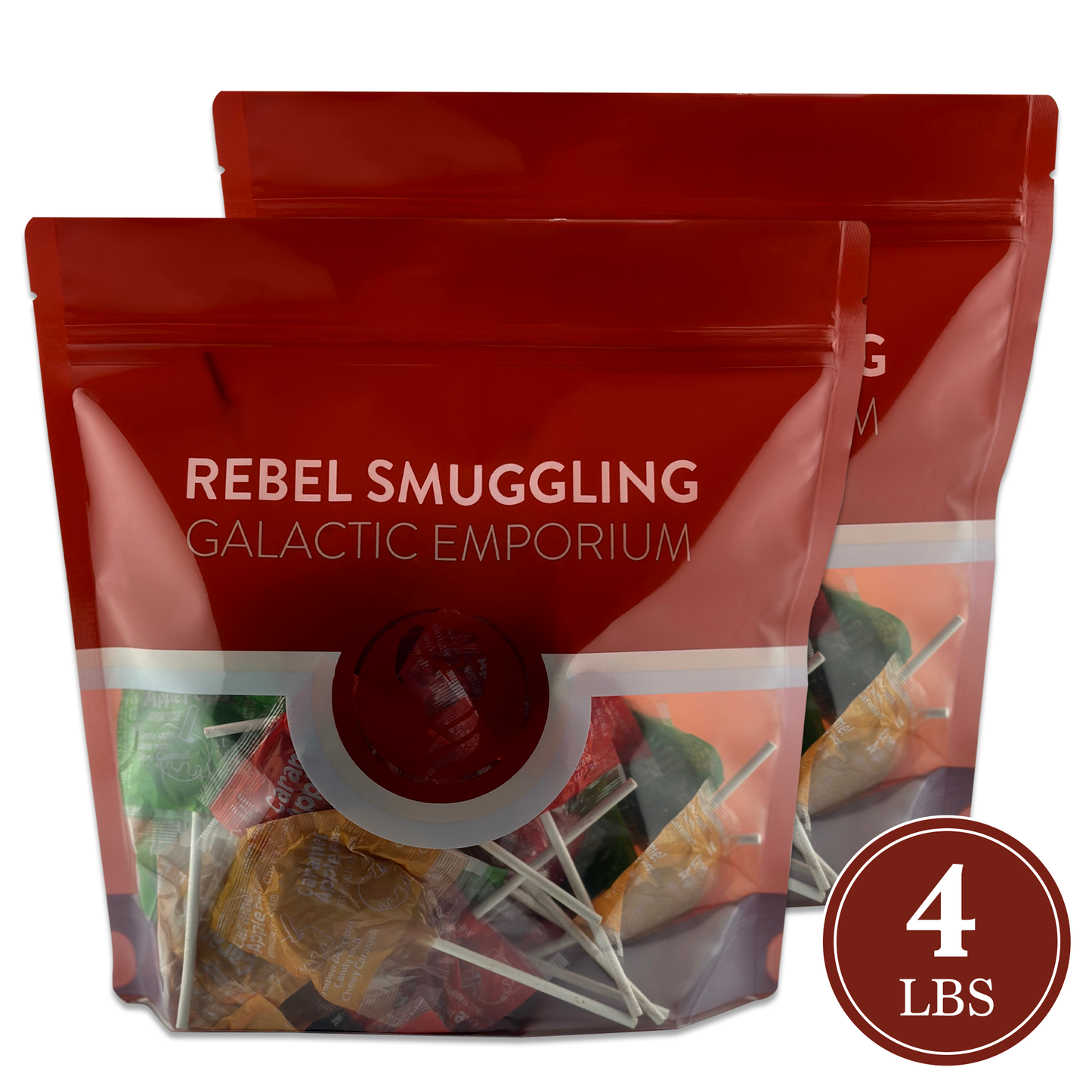 Orchard Apple Caramel Lollipops Bulk 4LB Bag by Rebel Smuggling Galactic Emporium