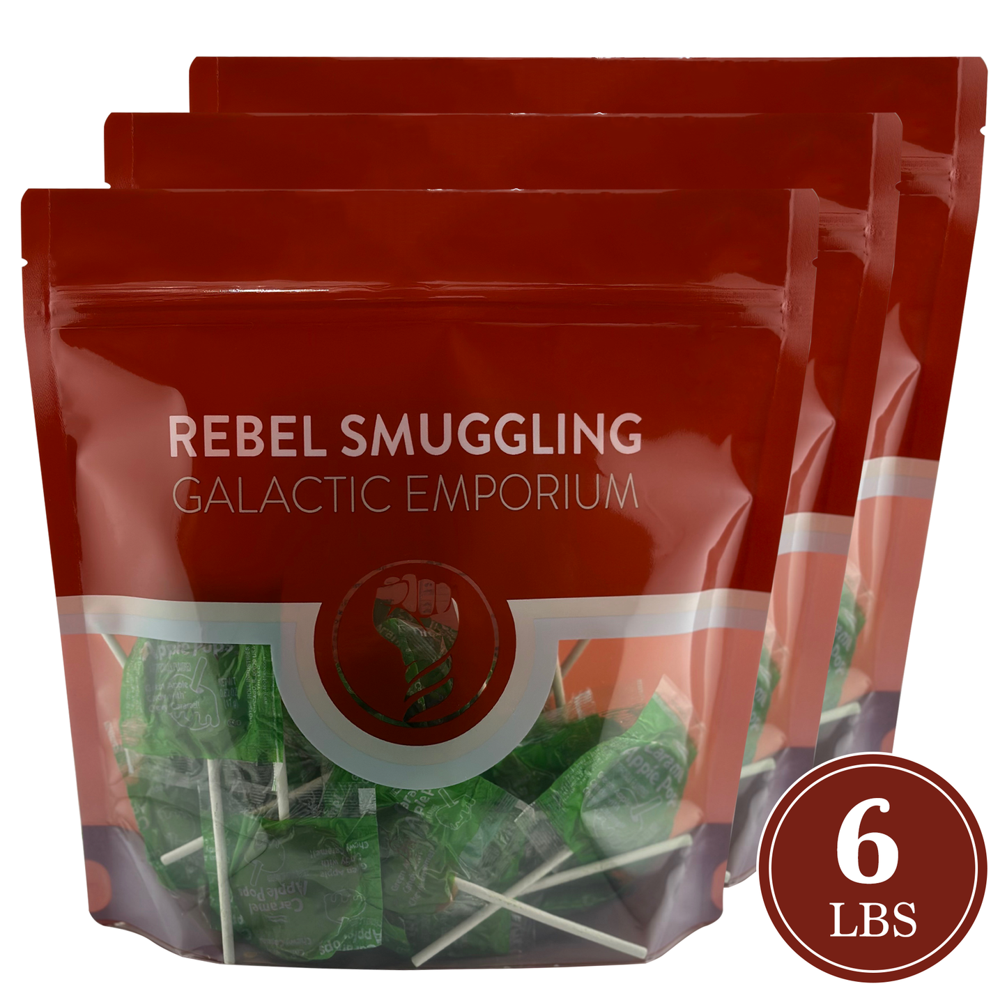 Tootsie Orchard Apple Caramel Lollipops Bulk 6LB Bag by Rebel Smuggling Galactic Emporium