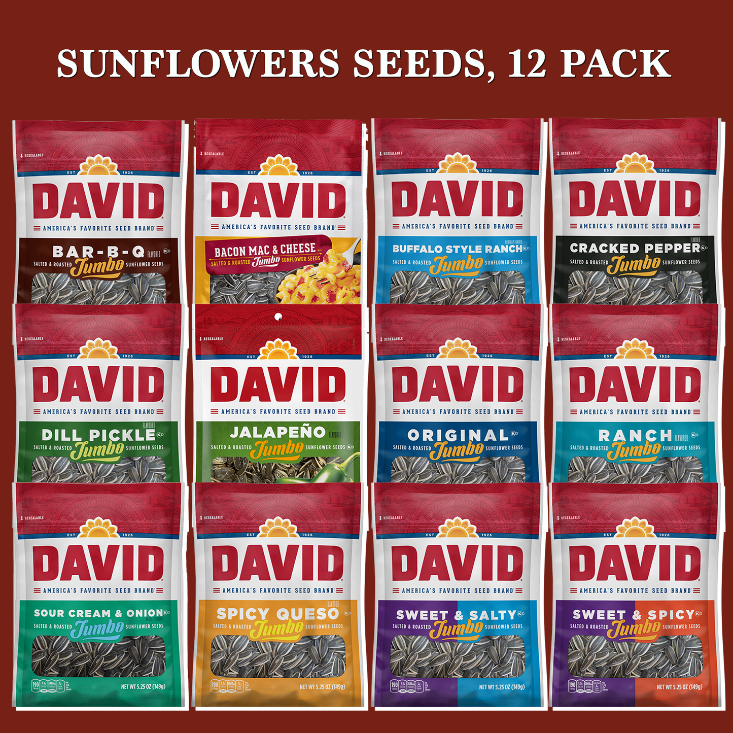 Sunflower Seeds Variety 12 Pack Care Package Gift Basket by Rebel Smuggling Galactic Emporium