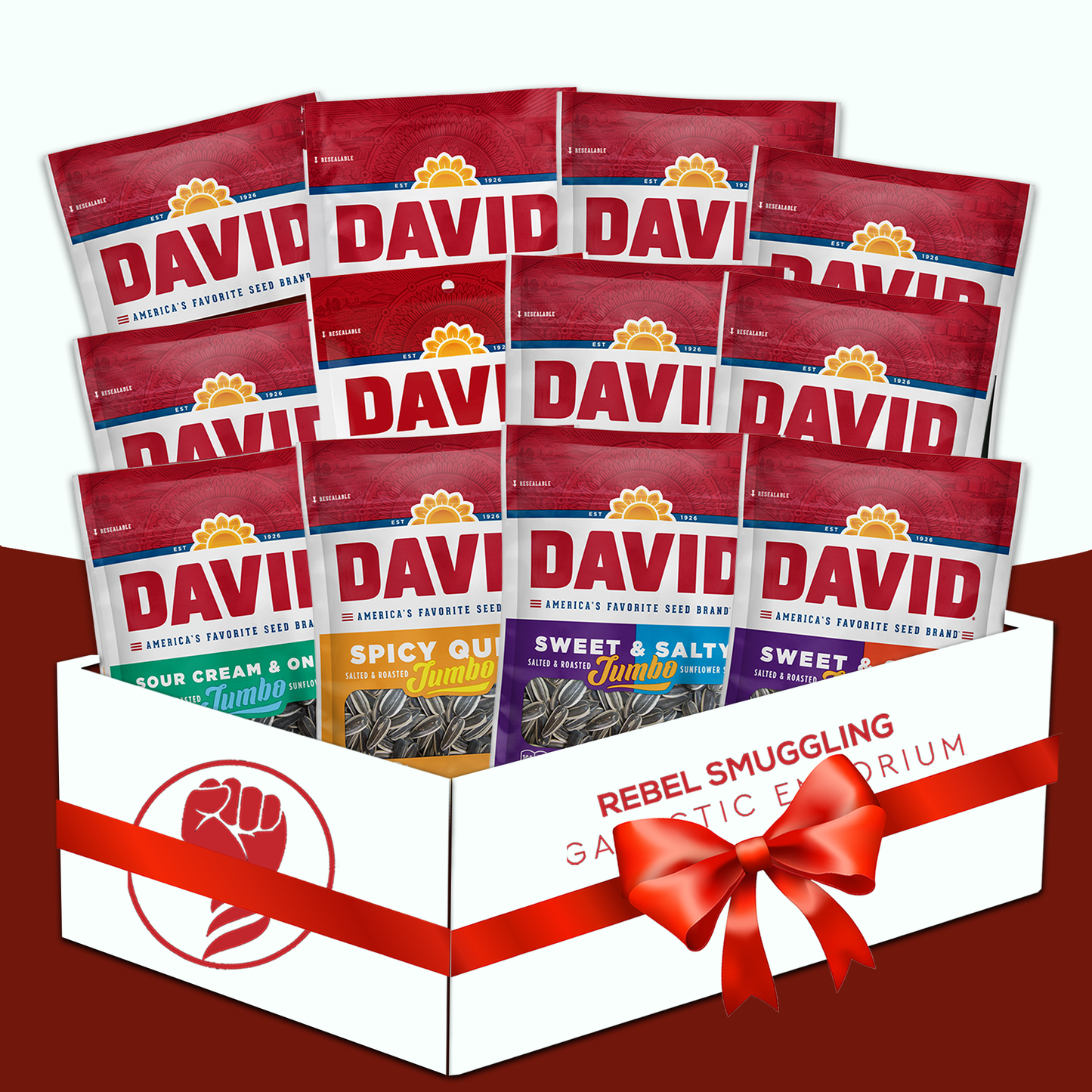 Sunflower Seeds Variety 12 Pack Care Package Gift Basket by Rebel Smuggling Galactic Emporium