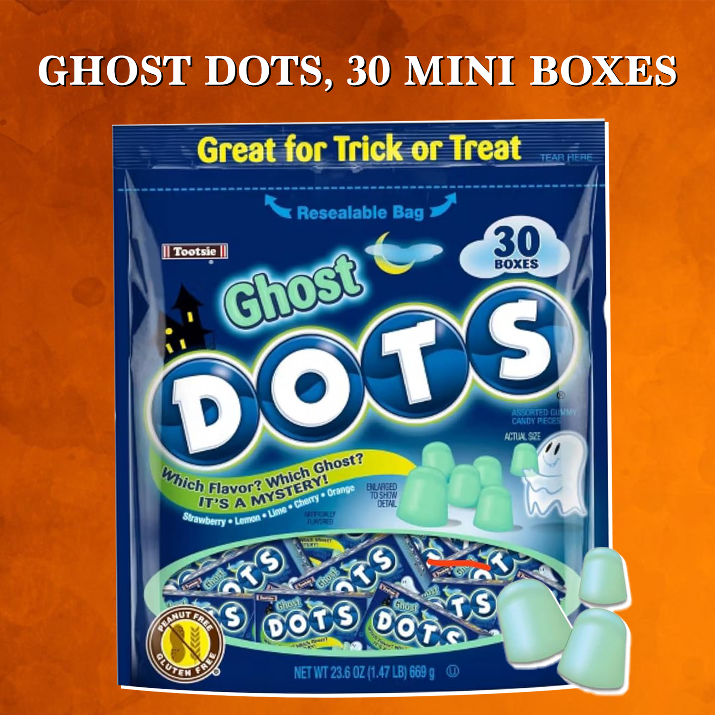 Halloween Dots Ghost Candy 30 Pack of Mini Boxes by Rebel Smuggling Galactic Emporium